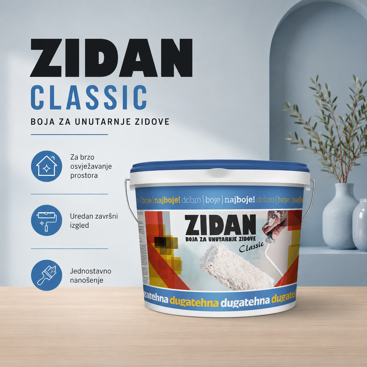 Zidan classic boje za zidove unutrasnje uredjenje prostora